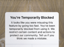 Instagram Temporary Block