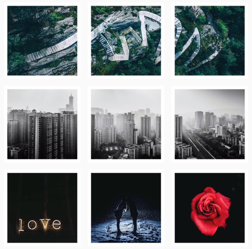 Horizontal Instagram Grid Motif