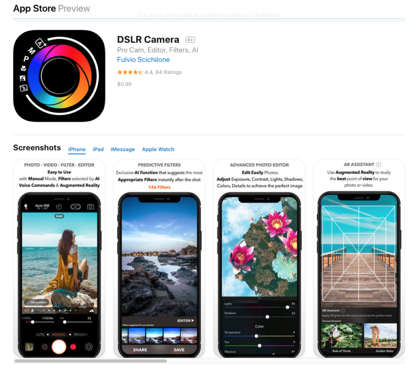 DSLR Photo app to take better Instagram Pictures