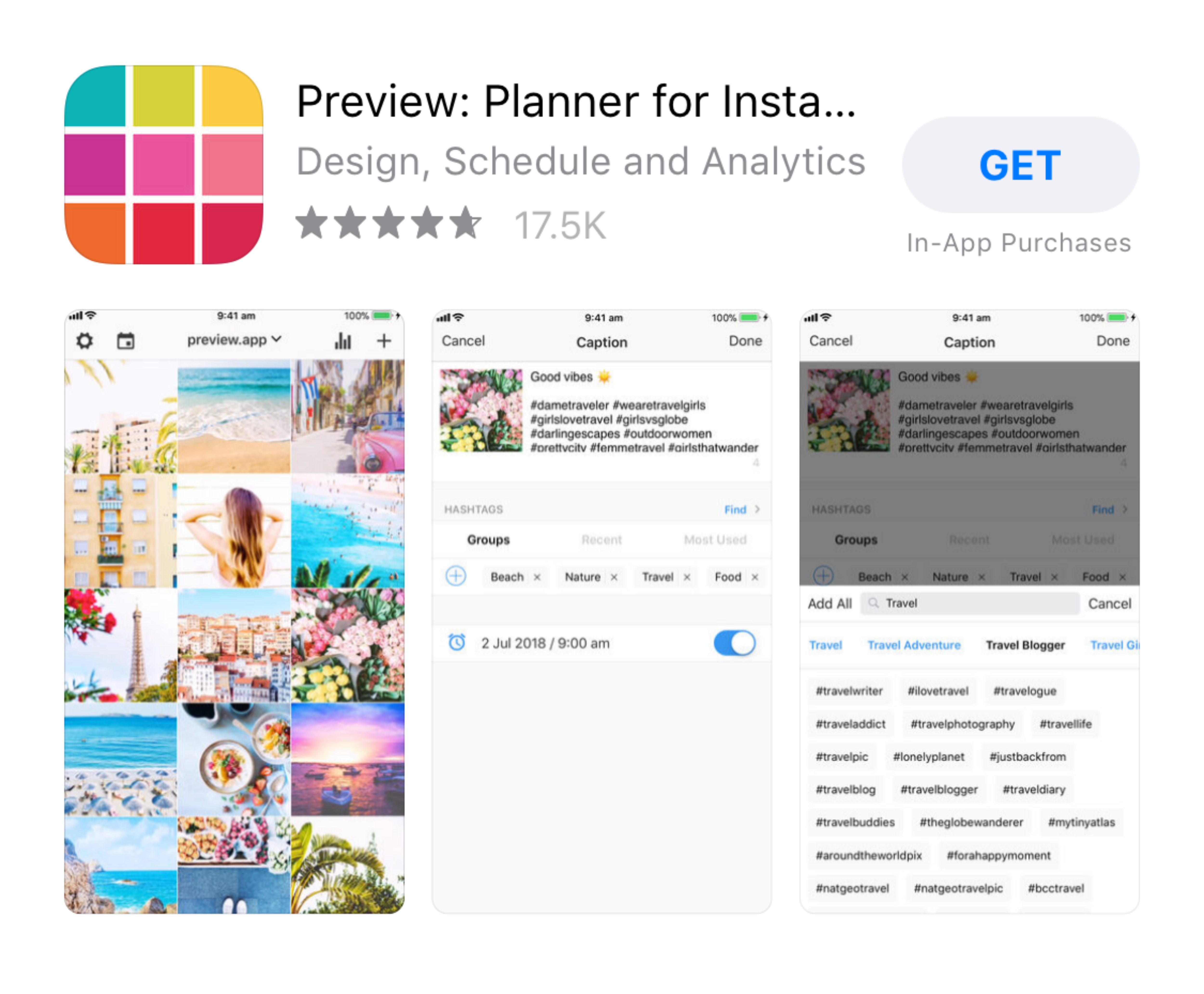 Preview app schedule instagram stories