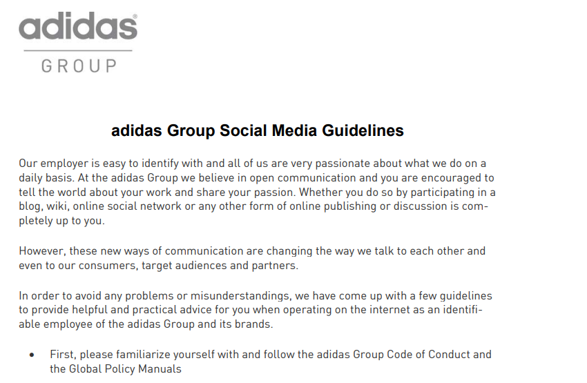 adidas group blog