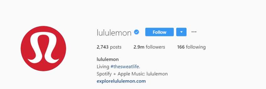 Instagram For Health & Fitness Why it Works for Brands LULULEMON sample