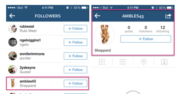 What are Instagram Growth Services Unfollow Example