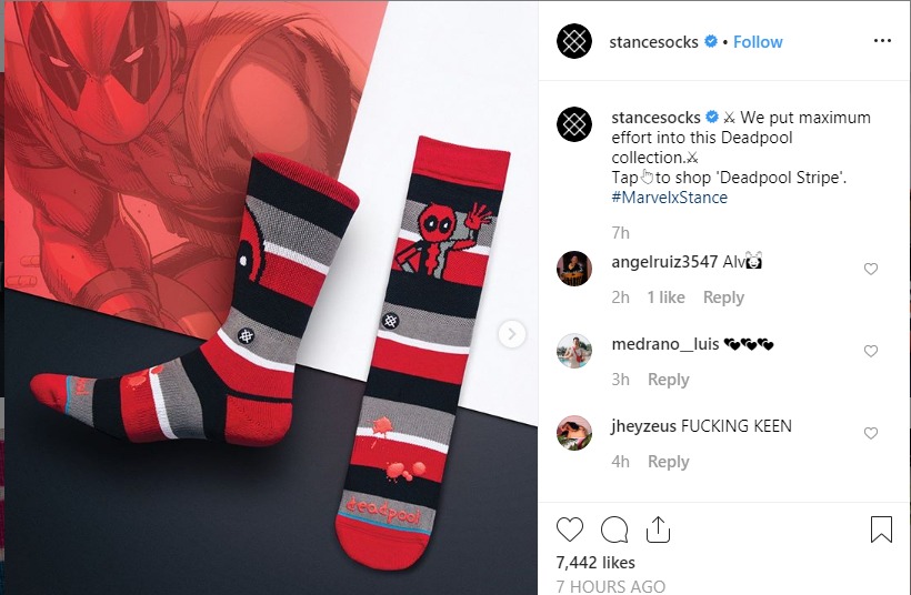 instagram for business and marketers STANCESOCKS sample