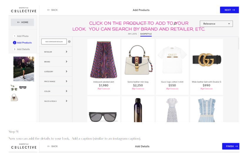 Instagram Shopping Tools - Shop the Looks SHOPSTYLECOLLECTIVE sample