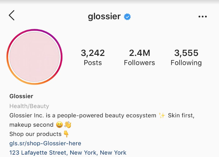 Guide‌ ‌To‌ ‌Instagram‌ ‌For‌ ‌Startup‌ ‌GLOSSIER sample