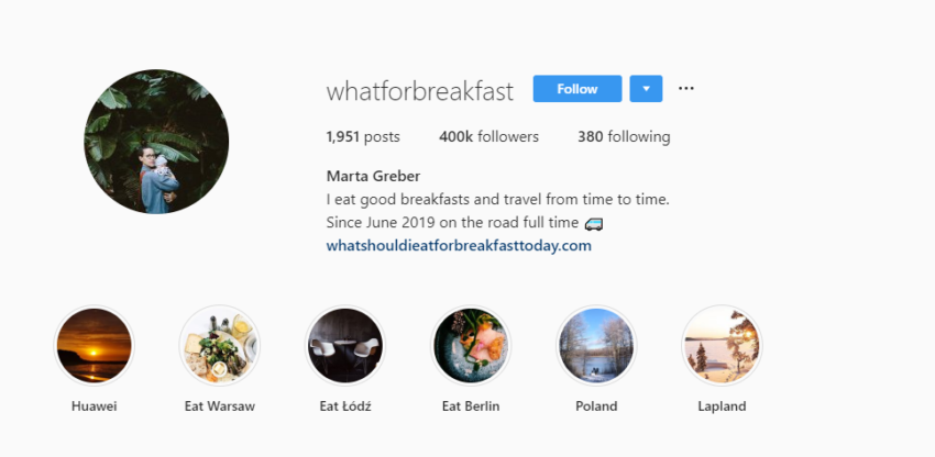 How to Use Instagram For Restaurants and Culinary Influencers MARTA GREBER sample