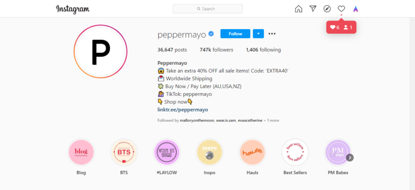 30 Trendy Instagram Boutiques peppermayo