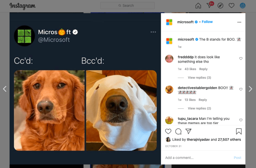 microsoft b2b instagram feed