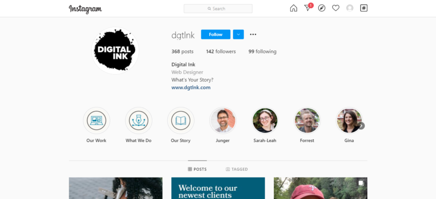 DigitalInk Instagram Branding Stories from Entrepreneurs