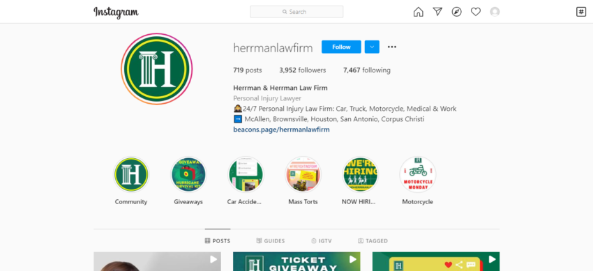 Herrman Law Firm Instagram Content Management Tips