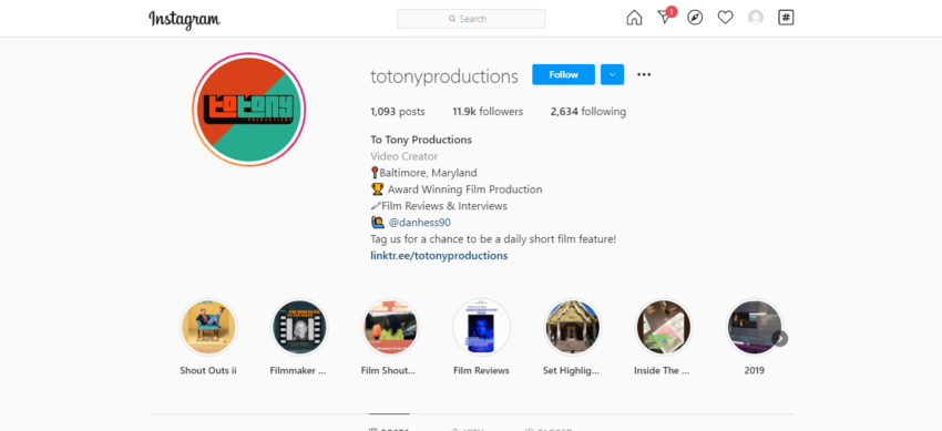 Totonyproductions Instagram Branding Stories from Entrepreneurs