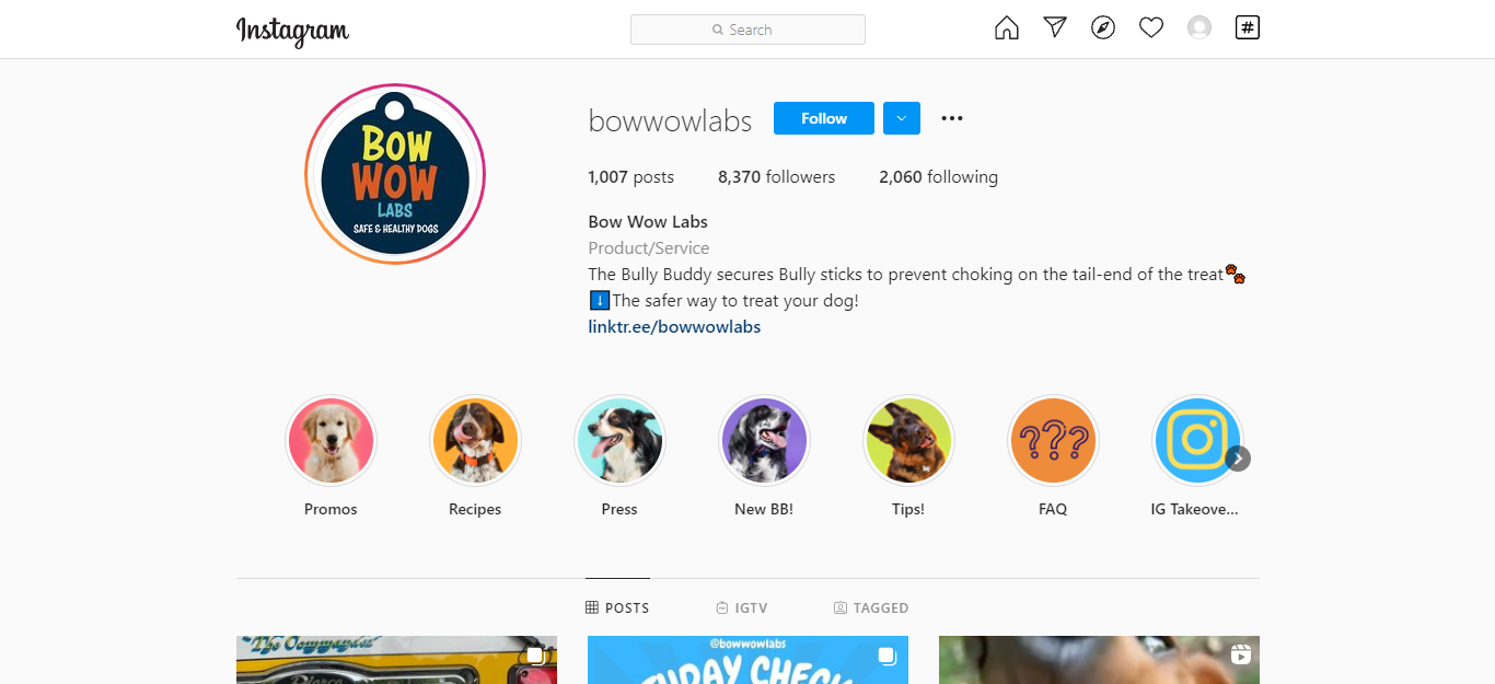bow wow labs instagram management tip for brands