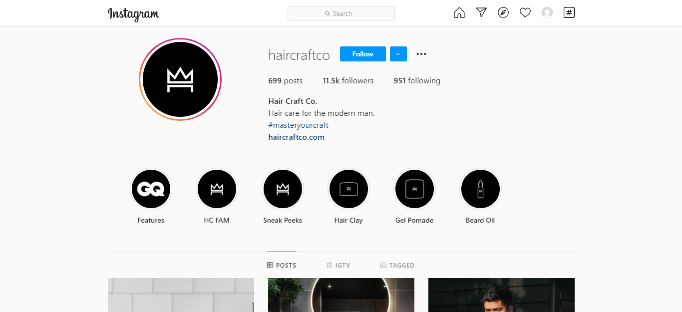 haircraftco instagram management tip for brands