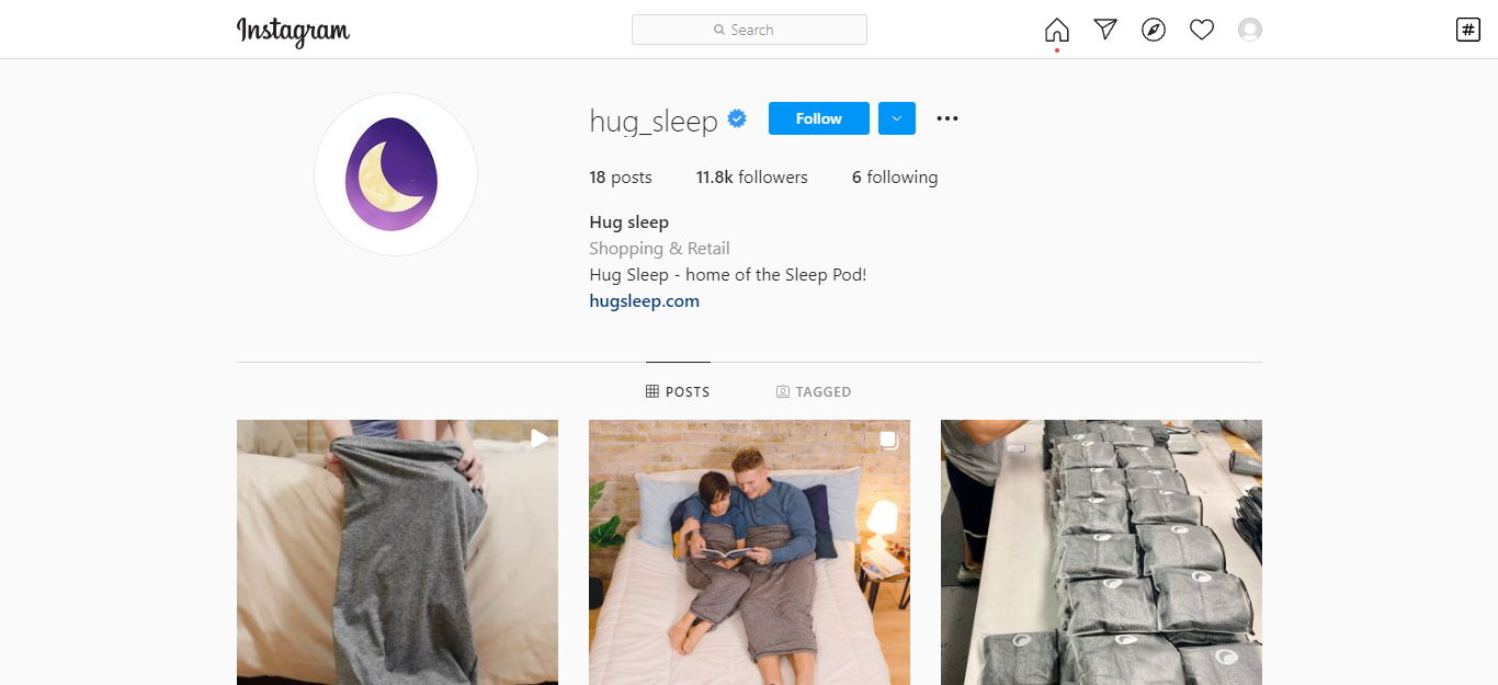hugsleep instagram management tip for brands
