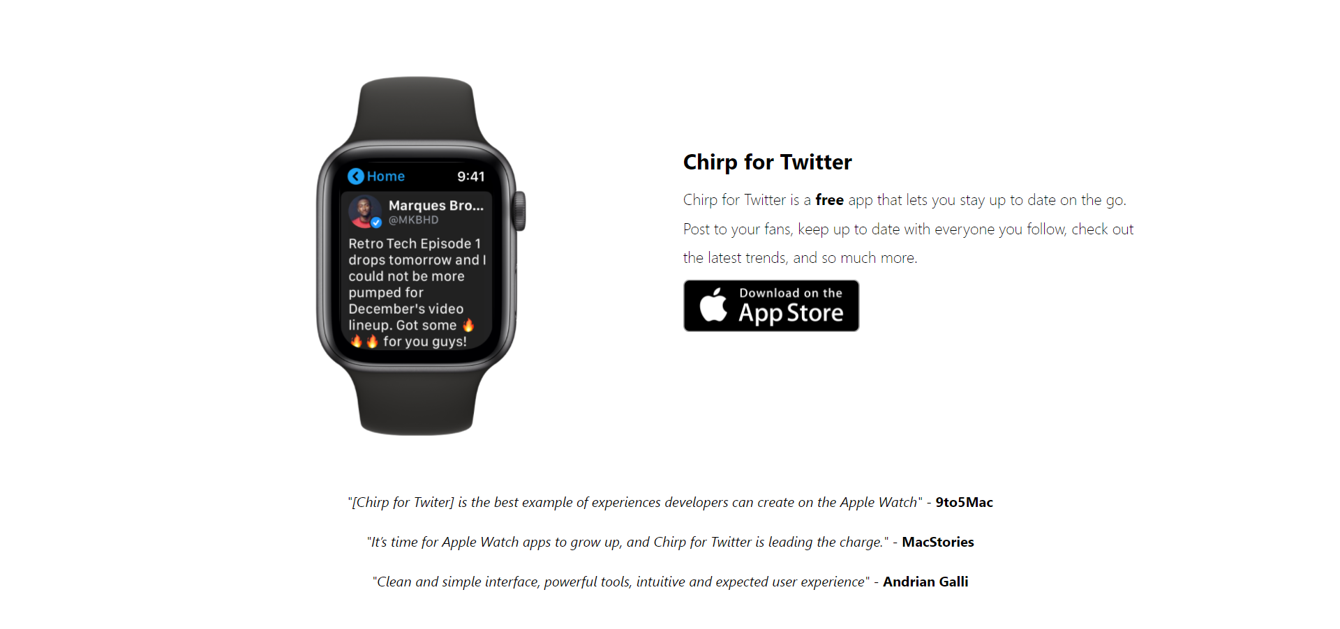 Twitter API Chirp for Twitter