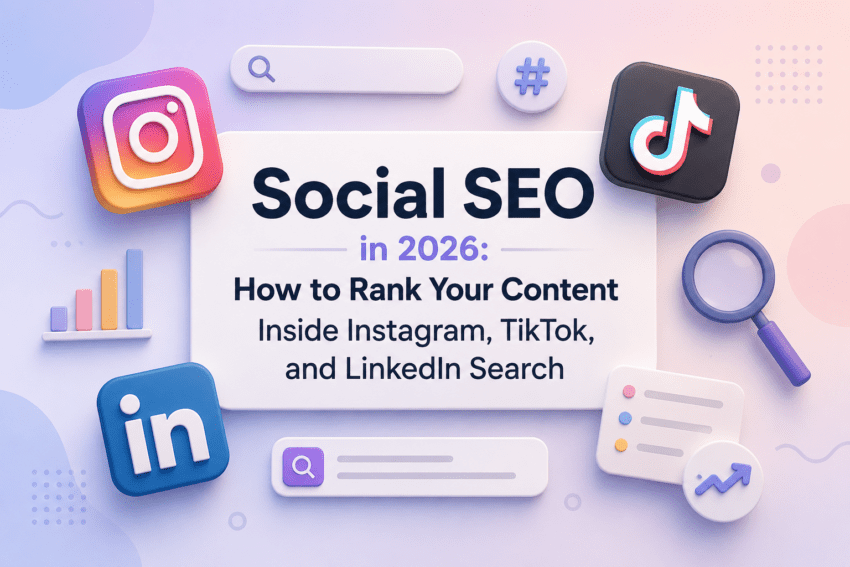 Social SEO strategy for Instagram TikTok and LinkedIn search