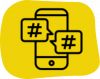 hashtag-icon-yellow-blob